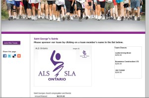 Our Walk For ALS Team Website